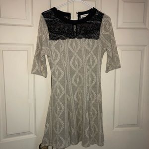 Monteau black and white sweater dress size large